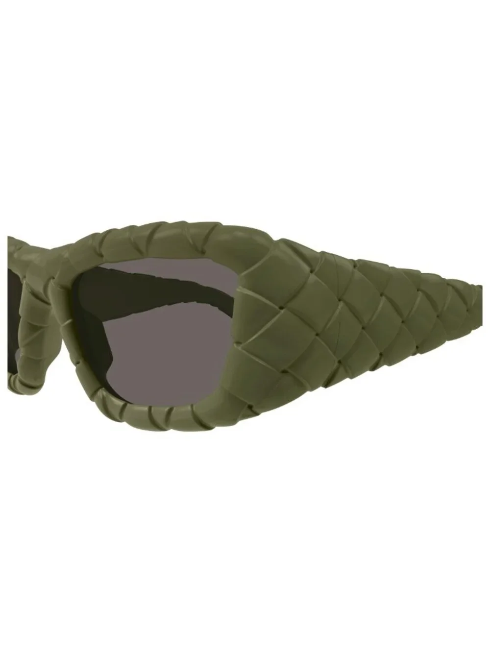 New Bottega Veneta Women's Sunglasses Green Square Brown Lens Injected Frame